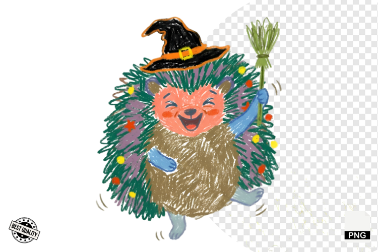 Halloween Hedgehog Clipart