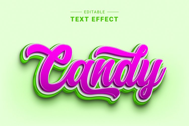 Editable Text Effect for Illustrator. Vector Graphic styles