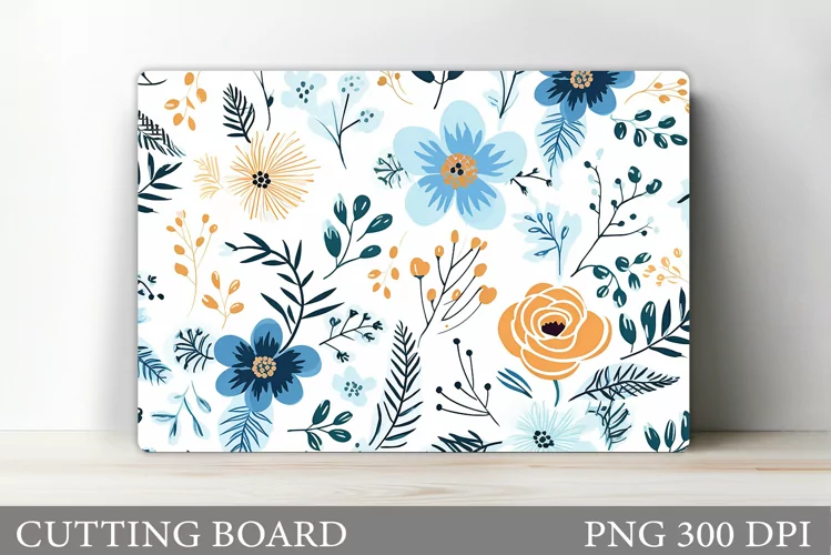 Flowers Cutting Board Sublimation. Wildflowers Cutting Board