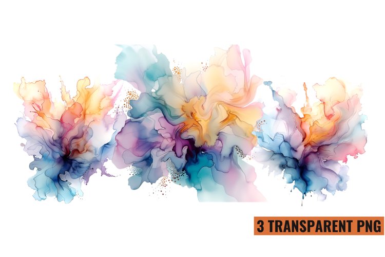 Watercolor Splash Clipart Sublimation , PNG example image 1