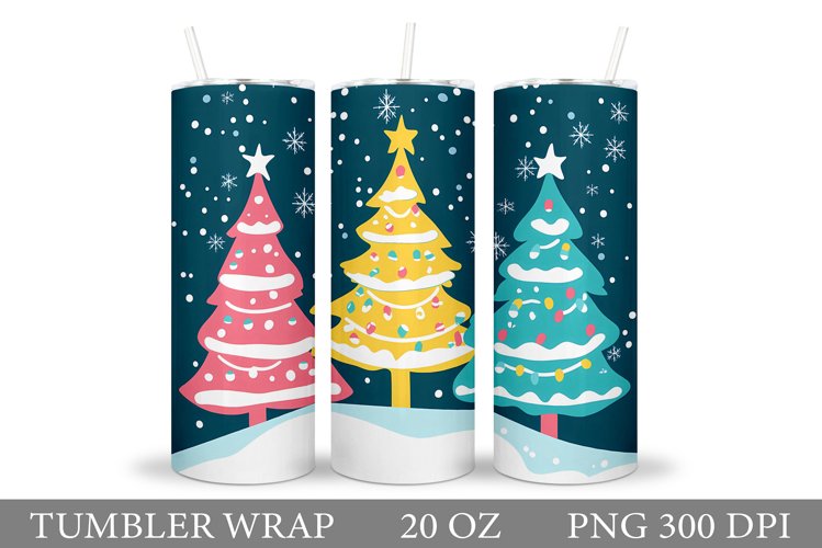 Christmas Tree Tumbler Design. Christmas Tree Sublimation