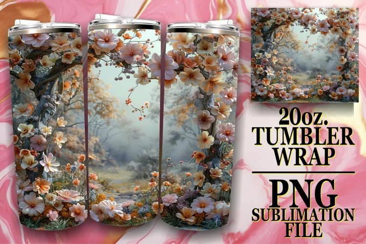 Blossom Bliss Tumbler Design