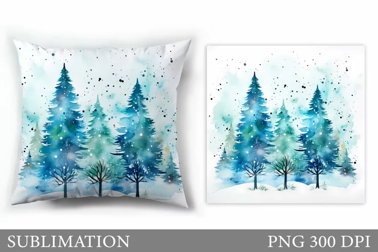 Christmas Tree Pillow Design. Christmas Tree Sublimation
