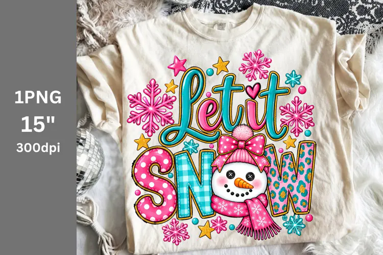 Christmas PNG, Winter PNG, Let it snow PNG