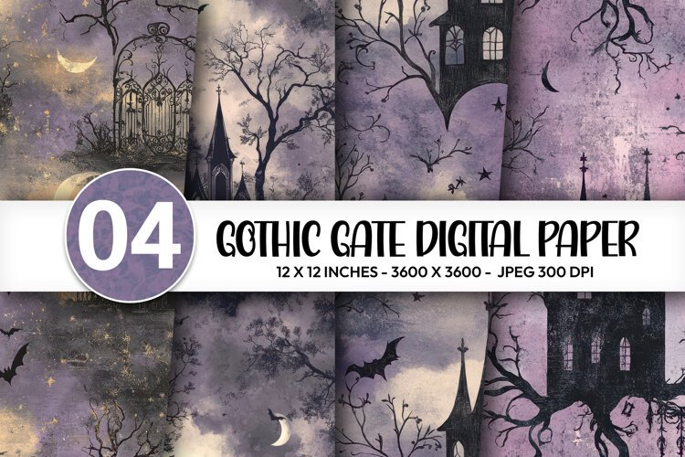 Gothic Gate Digital Paper example image 1