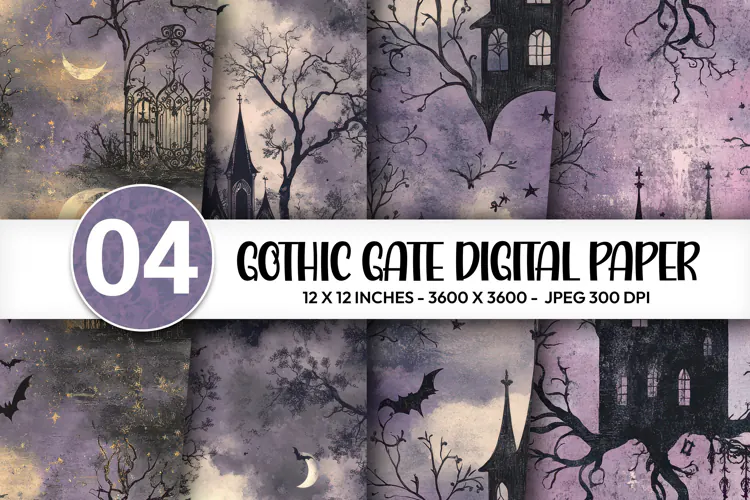 Gothic Gate Digital Paper