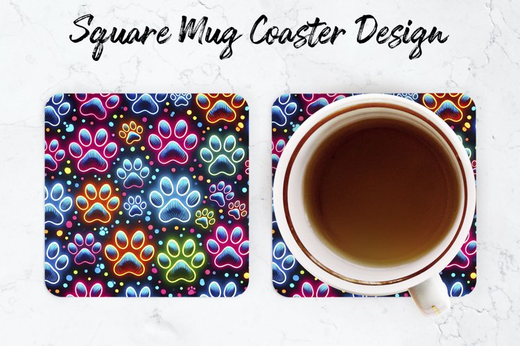 Paws Mug coaster | Coaster | Sublimation Design