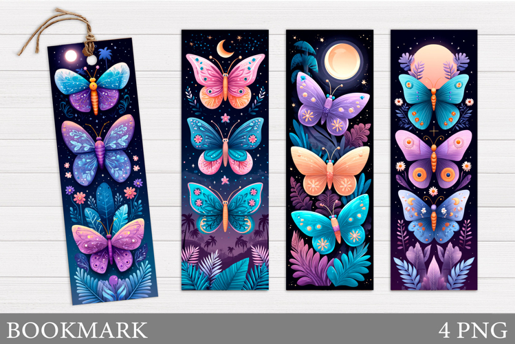 Butterflies Bookmark Design. Summer Bookmark Printable example image 1