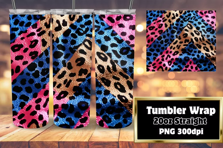 Sublime 3D Glitter Cheetah Wrap Tumbler 20oz