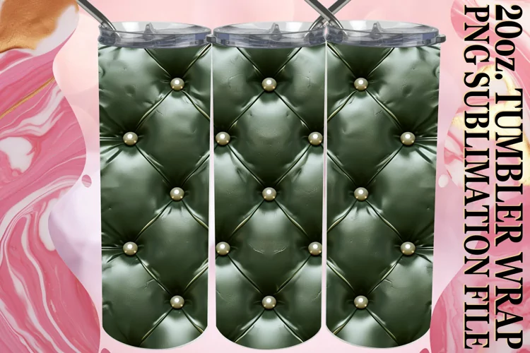 Patterned Puff Tumbler Wrap PNG