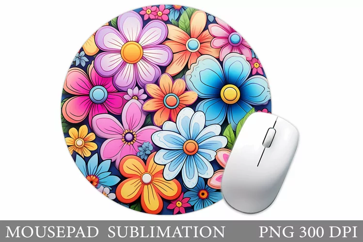 Flowers Mouse Pad Design. Flowers Mouse Pad Sublimation