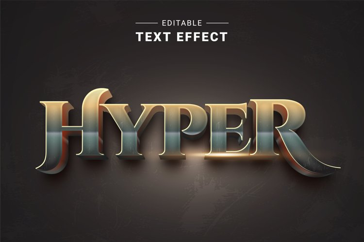 Editable Text Effect for Illustrator. Vector Graphic styles example image 1