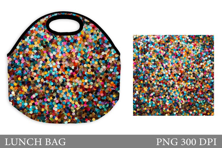 Glitter Lunch Bag Design. Shimmer Lunch Bag Sublimation