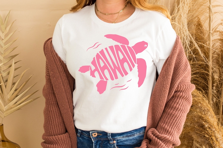 Hawaii in the shape of a Turtle SVG Cut File