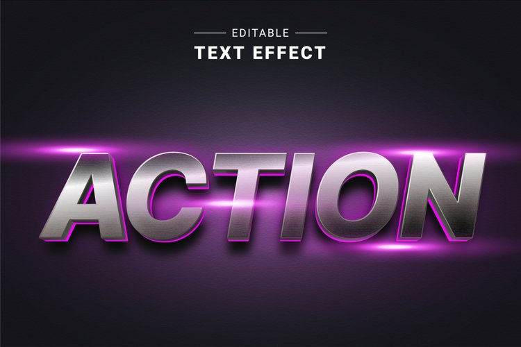 Editable Text Effect for Illustrator. Vector Graphic styles example image 1