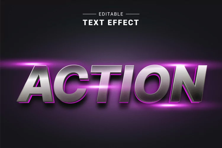 Editable Text Effect for Illustrator. Vector Graphic styles
