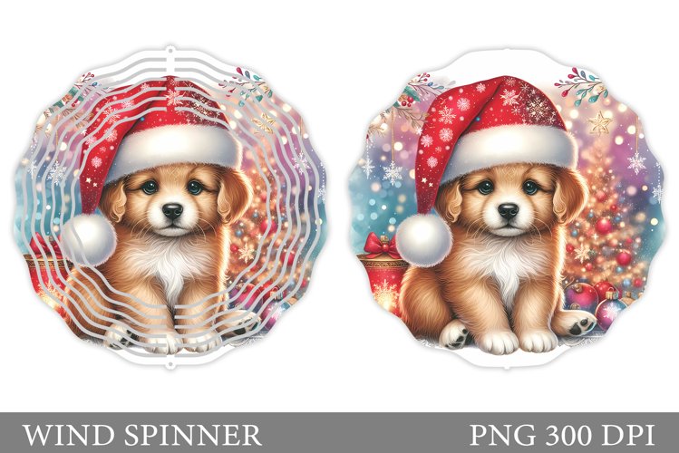 Christmas Dog Wind Spinner. Christmas Wind Spinner Design