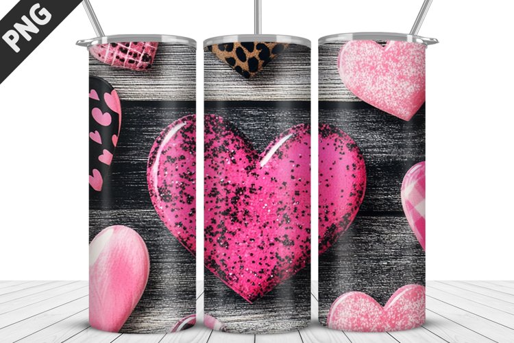 Lovely Hearts Tumbler Design | Valentines Day Tumbler Wrap