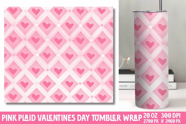 Valentines Day Pink Tumbler Wrap