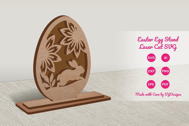 Easter Egg Stand Laser Cut SVG