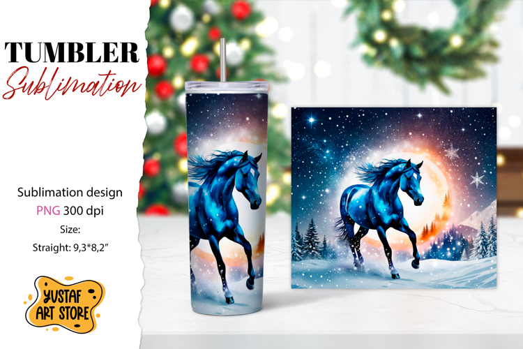 Christmas tumbler sublimation.Horse tumbler