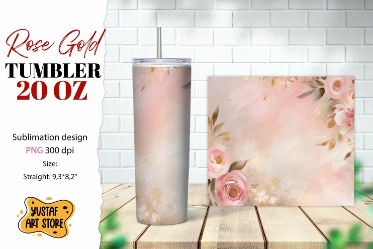 Rose tumbler. Rose flowers tumbler sublimation