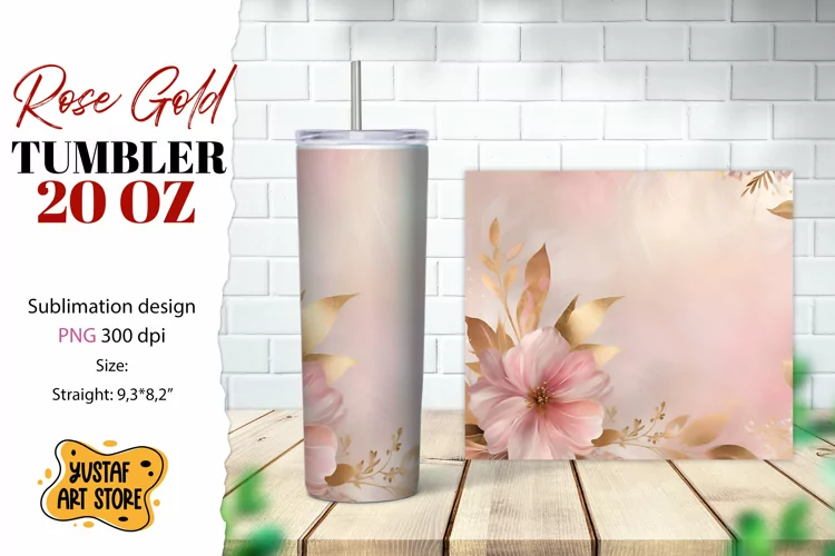 Rose tumbler. Rose flowers tumbler sublimation