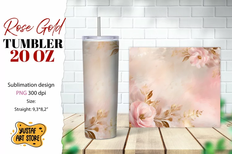Rose tumbler. Rose flowers tumbler sublimation