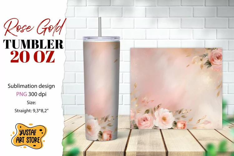 Rose tumbler. Rose flowers tumbler sublimation