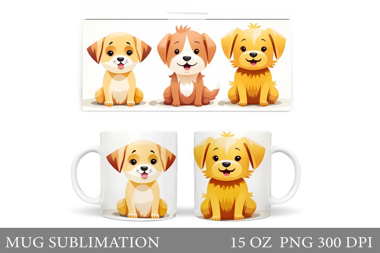 Cute Dog Mug Sublimation. Cute Dog Sublimation