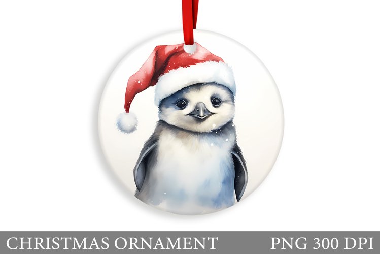 Christmas Penguin Ornament. Cute Penguin Christmas Ornament