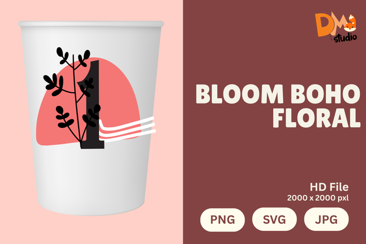Boho Floral Svg Image 8