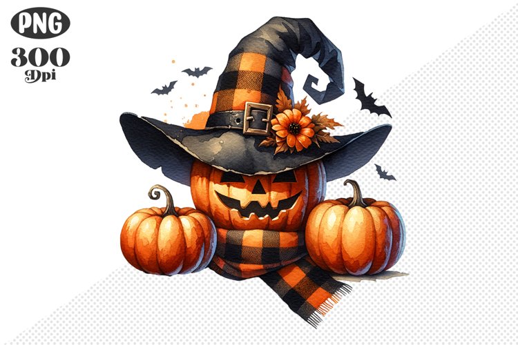 Halloween Pumpkins Sublimation - Clipart PNG Design