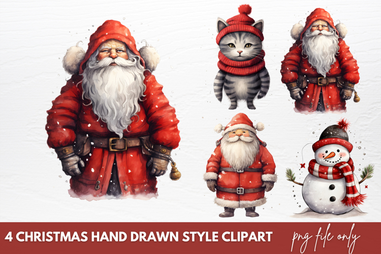 Christmas Watercolor Clipart