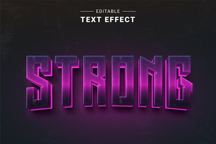Editable Text Effect for Illustrator. Vector Graphic styles example image 1