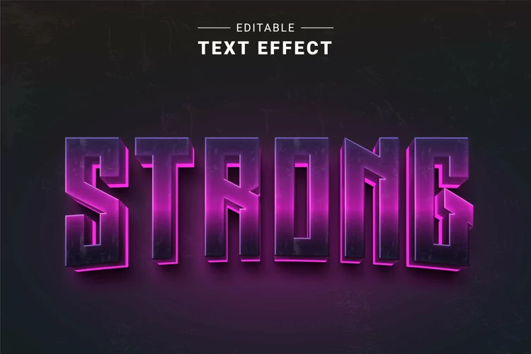 Editable Text Effect for Illustrator. Vector Graphic styles