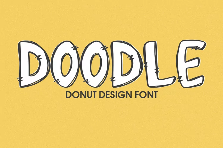 Donut Design Doodle font | Cartoon display font