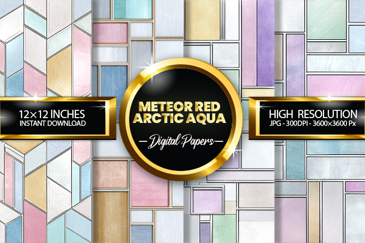 Minimalist Geometric Digital Papers - 04 variations