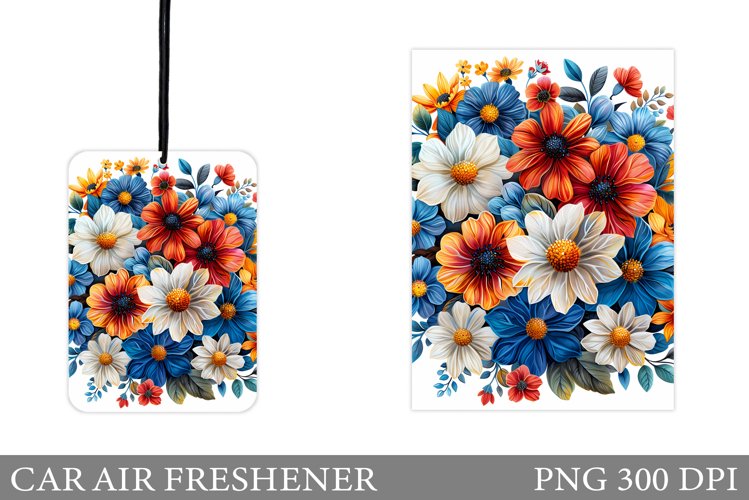 Flowers Car Air Freshener. Car Air Freshener Sublimation