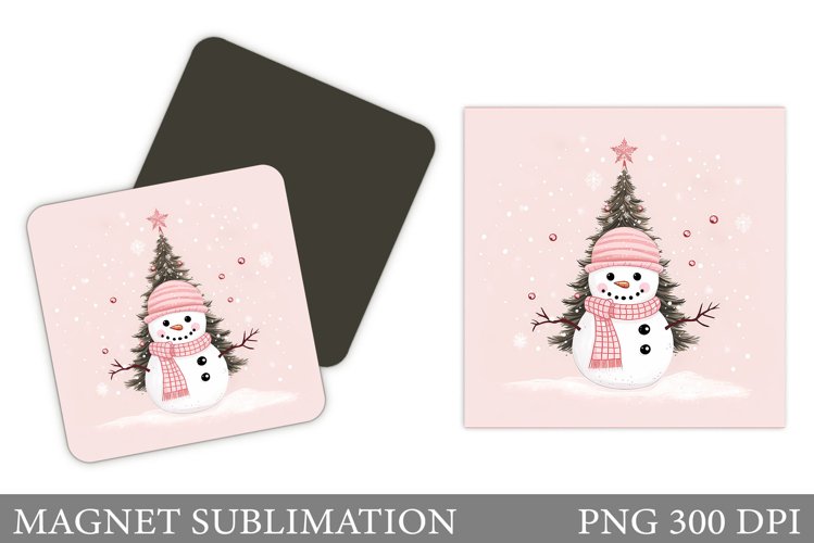 Snowman Magnet. Cute Snowman Magnet Sublimation
