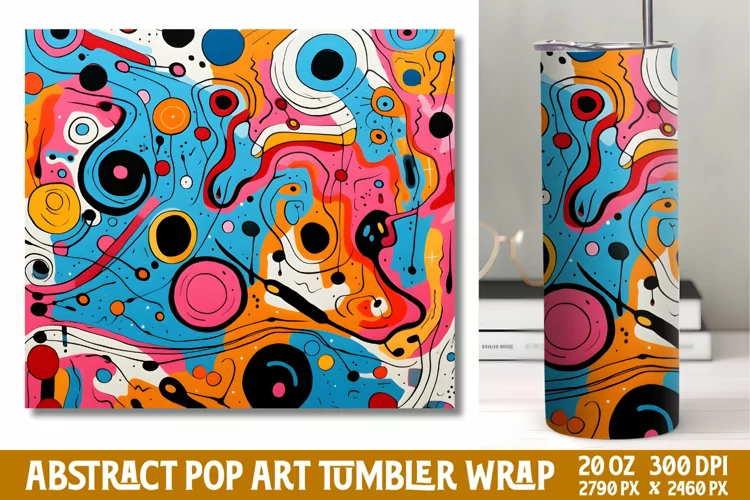 Abstract Pop Art Tumbler Wrap