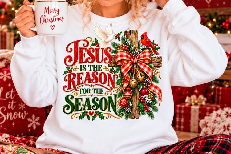 Jesus Is the Reason for the Season Christmas PNG example image 1