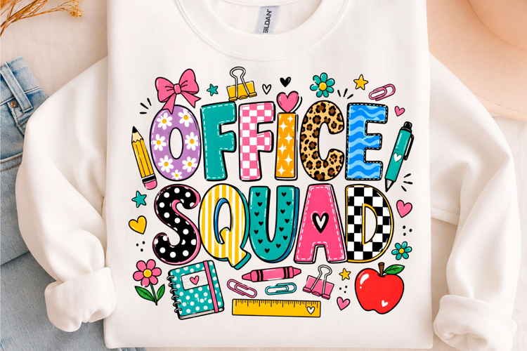 Preppy Office Squad Teacher PNG