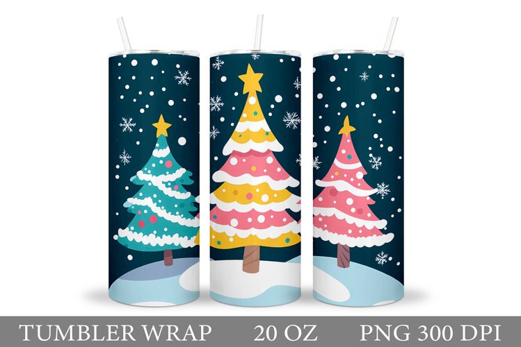 Christmas Tree Tumbler Sublimation. Christmas Tumbler Design