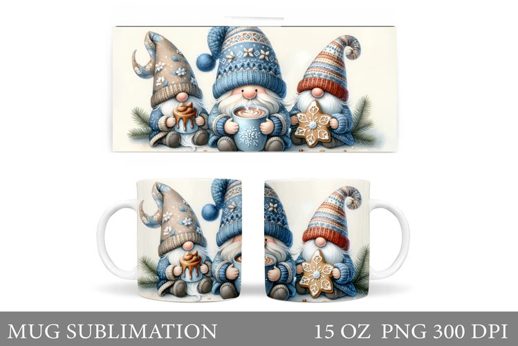 Christmas Gnome Mug Design. Christmas Mug Sublimation