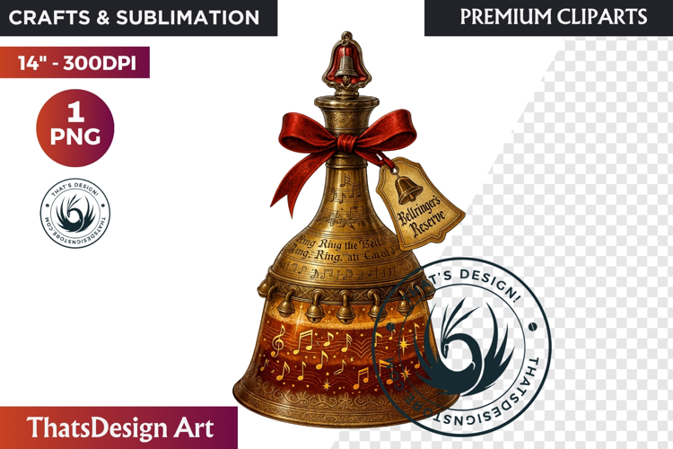 Christmas Winter Potion Bottles PNG, Magical Holiday Clipart