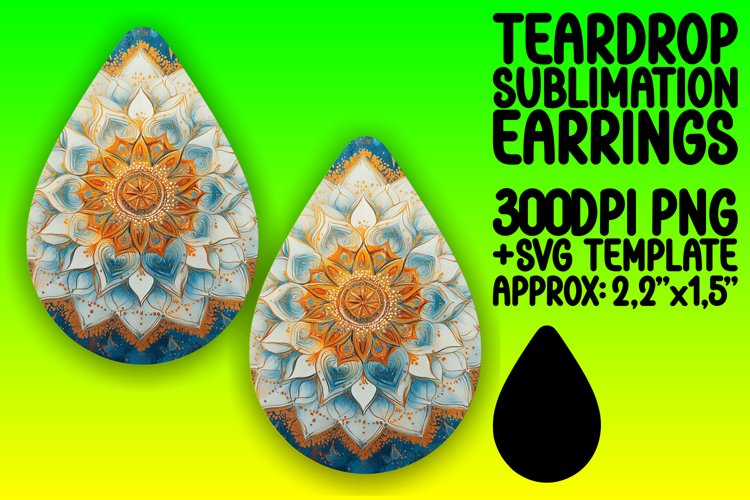 Gorgeous Teardrop Design for Crafting , Mandala
