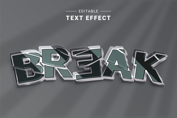 Editable Text Effect for Illustrator. Vector Graphic styles