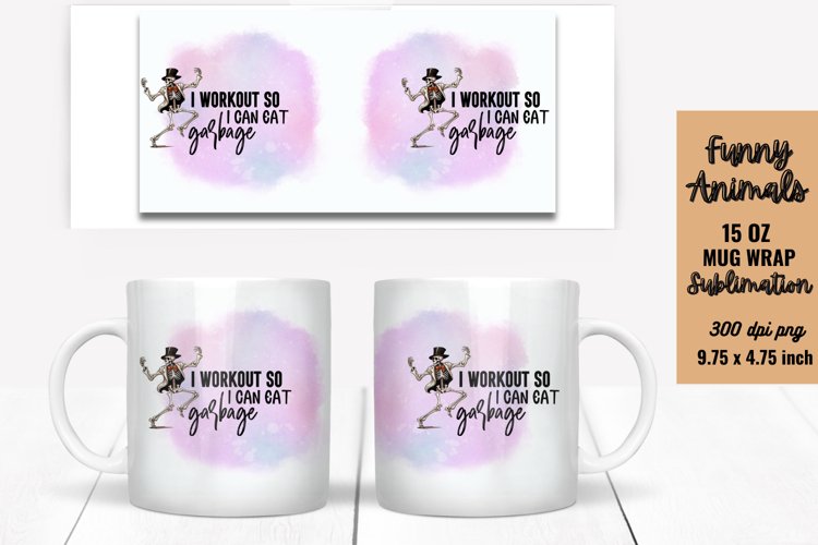 Funny Animals Mug Wrap Sublimation, Mug Wrap PNG example image 1