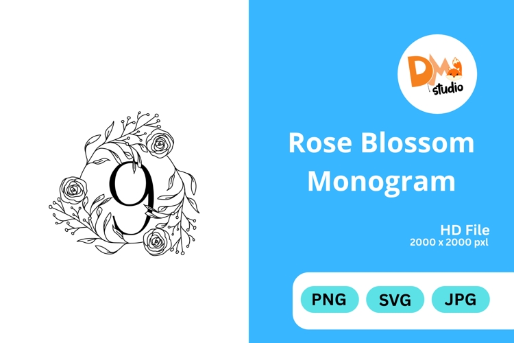 Rose Blossom Monogram